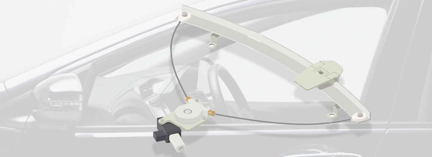 Automobile - Moteur et régulateur de fenêtre