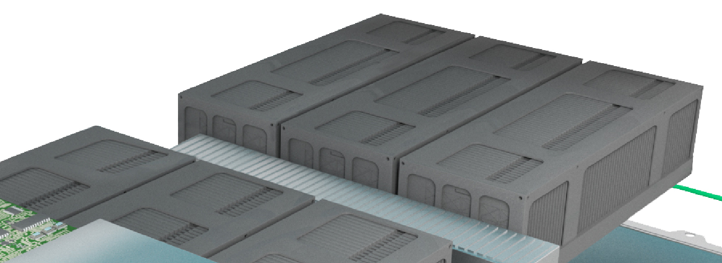 Batterie - Encapsulation diélectrique et absorption des vibrations