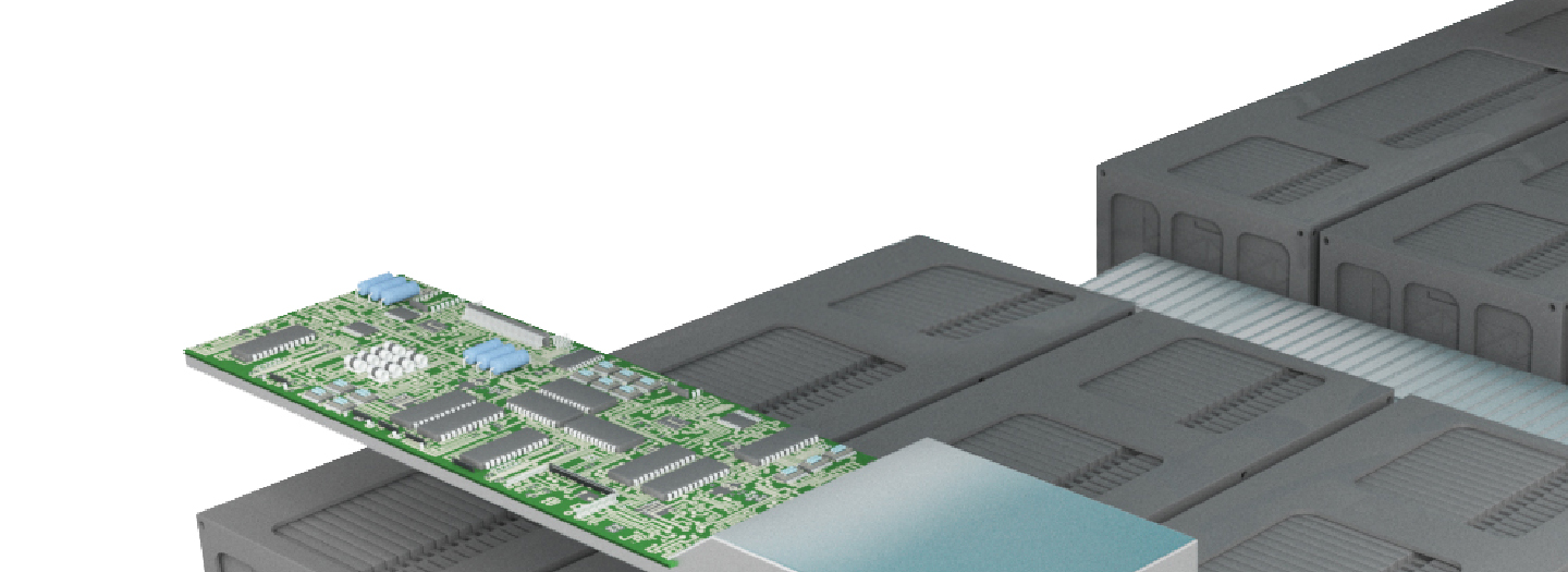 Batterie - Gap filler dissipation thermique des assemblages de modules PCB